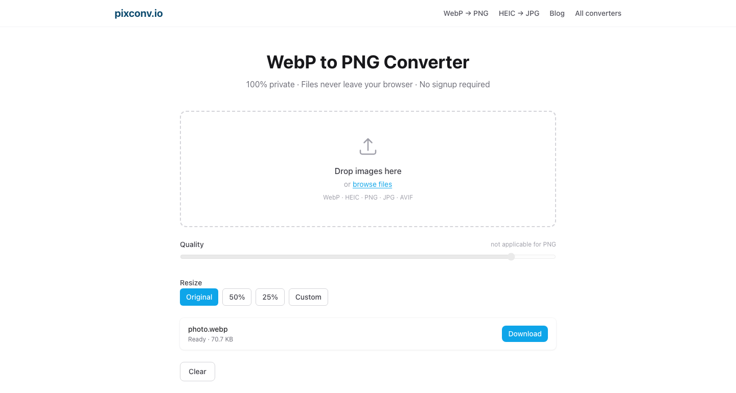 Converted file ready to download
